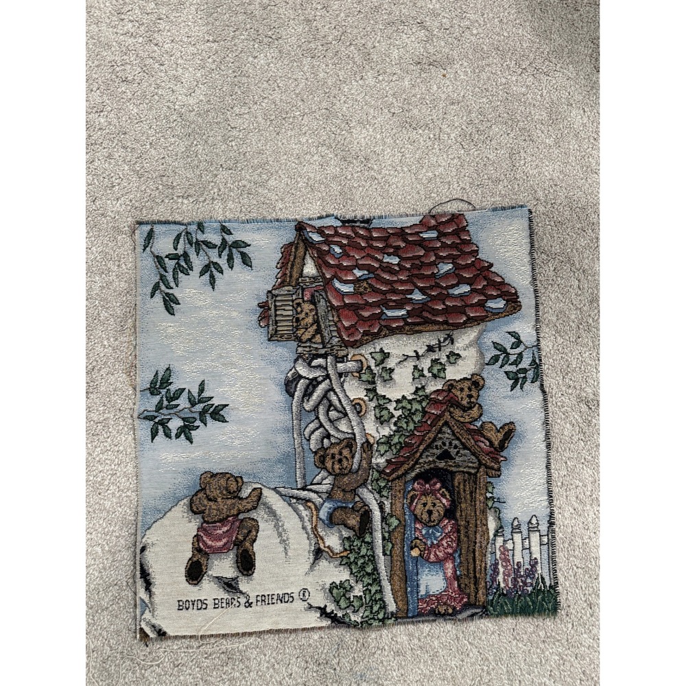 Boyds Bears & Friends Tapestry Wall Hanging Cottagecore‎ Country Decor
